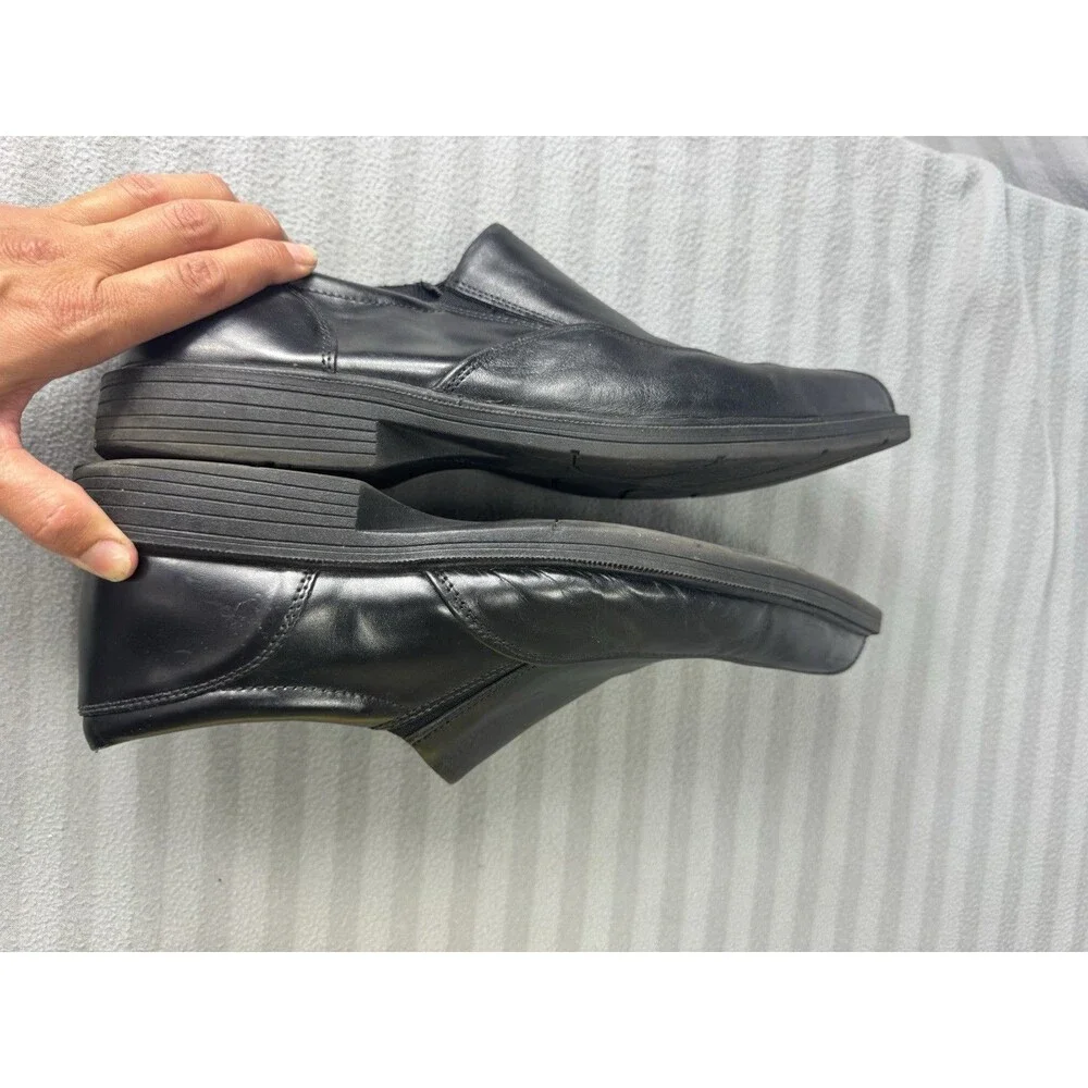 Nunn Bush Men’s Black Leather Slip-On Dress Shoes Size 12M